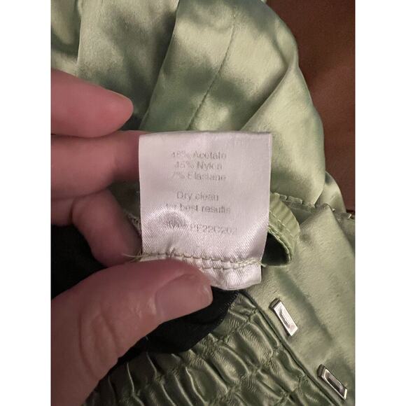 ALIÉTTE Green Neon Chartreuse Brat High Waist Wide Leg Pants size 6 - Picture 6 of 6